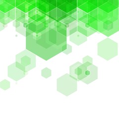 green abstract background of hexagons. presentation layout. eps 10