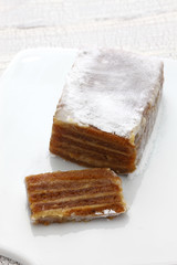 homemade apple pastila, russian dessert isolated