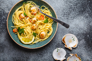 Pasta with seafood