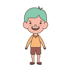 baby boy standing smiling on white background