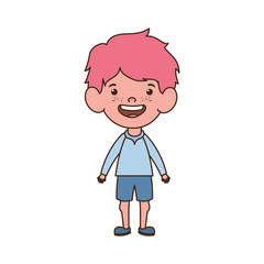 baby boy standing smiling on white background