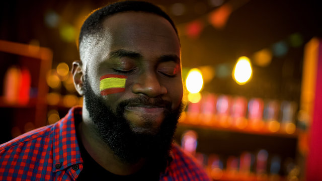 African american man flirting with girls, spending time in bar, pick-up courses