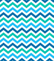 Chevron seamless pattern with aqua color shades