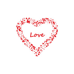 Valentine's Day. red hearts, lovers. abstract vector background. eps 10