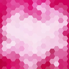 pink and white abstract hexagons. polygonal style. layout for advertising. eps 10