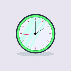 Clock icon in flat style. clock designed for web. vector