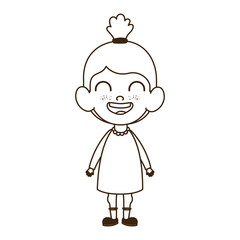 silhouette of baby girl standing smiling on white background