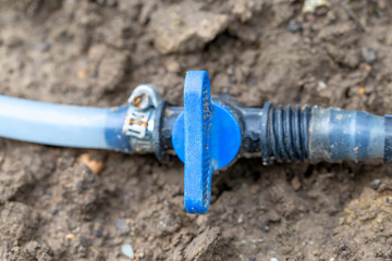 Irrigation system pipe and the valve