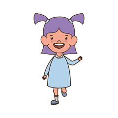 baby girl standing smiling on white background