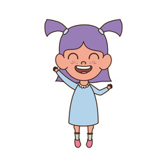 baby girl standing smiling on white background