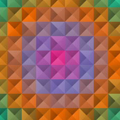 Abstract Delaunay Voronoi trianglify color diagram background illustration
