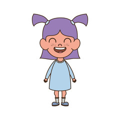 baby girl standing smiling on white background