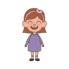 baby girl standing smiling on white background