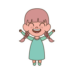 baby girl standing smiling on white background