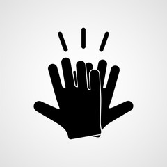 High five icon. Hands celebrating with a high-five. Vector