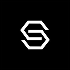 S, CSC, CC initials geometric line art company logo 