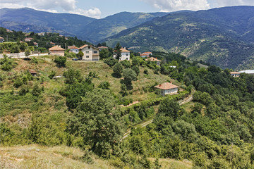 Fototapeta na wymiar Village of Gega and Ograzhden Mountain, Bulgaria