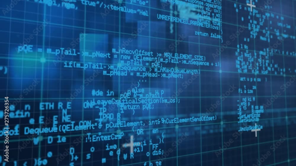 Poster screen filled with computer codes