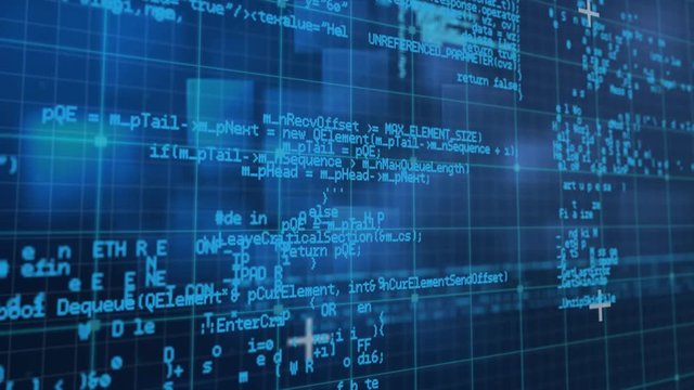 Screen filled with computer codes