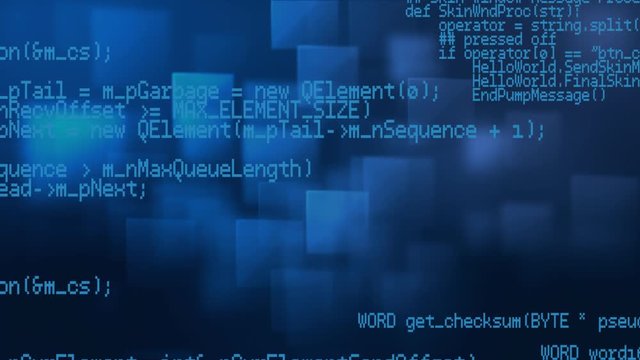 Program codes and square patterns