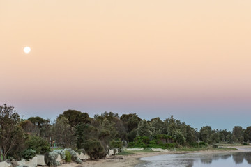 landscape with river and clouds