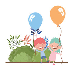couple baby smiling with helium balloon in hand
