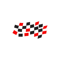 Race flag logo icon design vector template