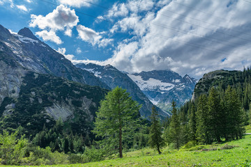Fototapeta na wymiar Mountains in Switzerland in summer