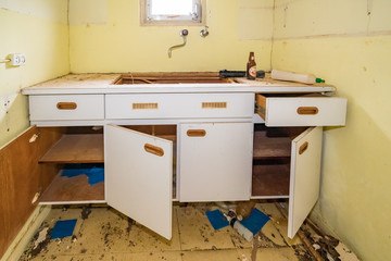 Old deserted workshop and laboatory