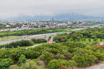 Fototapeta na wymiar Aerial view of Monterrey, Mexico
