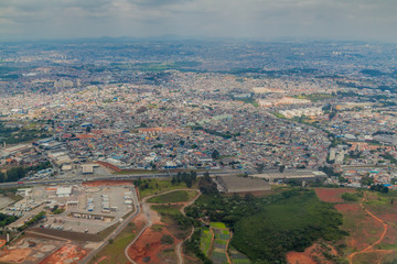 Aerial view of Sao Paulo suburbs, Brazil