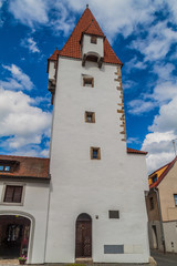 Fototapeta premium Rabenstejnska vez tower in Ceske Budejovice, Czech Republic