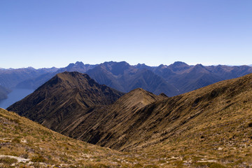 Obraz premium Kepler Track. Panoramic great walk in South Island in New Zealand.