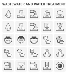 wastewater water treatment icon