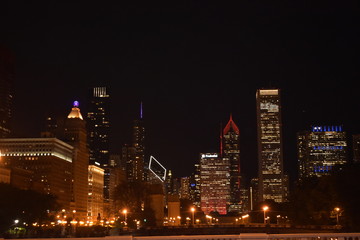 Fototapeta na wymiar Chicago panorama view from sky