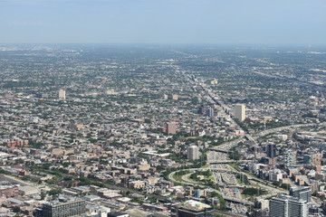 Fototapeta na wymiar Chicago panorama view from sky