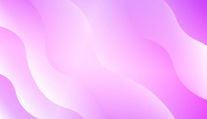 Template Background With Wave Geometric Shape. Design For Cover Page, Poster, Banner Of Websites. Vector Illustration with Color Gradient.