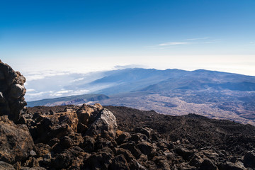 Naklejka premium View of El Teide volcano national park in Tenerife