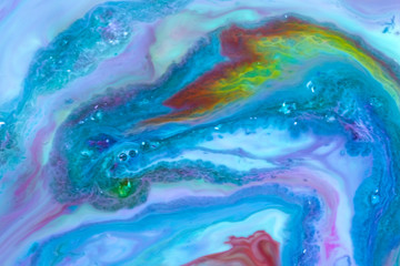 Cosmic Brain Waves Magical and enchanting swirls of vibrant blues and pinks. Crashing waves of dreams. Graphic resource. Feeling of space, the ocean and dreams are evoked. 