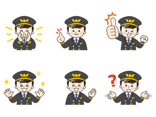 パイロットの男性セット