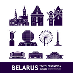 Belarus travel destination grand vector illustration.
