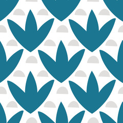 Seamless pattern with abstract hand drawn leaves on a white background. Vector design for wrapping paper, textile.