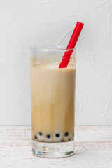 タピオカアイスティー　タピオカドリンク　Asian style Tapioca bubble tea