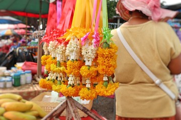 Jasmine garland in the market