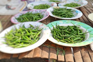 Fresh chilli at the market