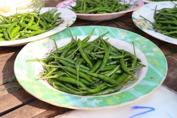 Fresh chilli at the market