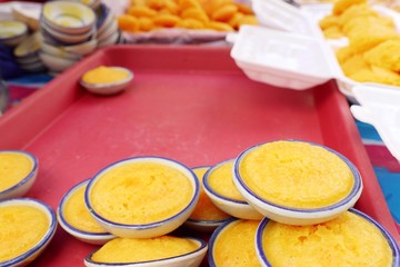 Thai sweet toddy palm cake