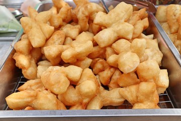 Deep-fried dough stick at market