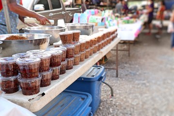 chili paste at street food