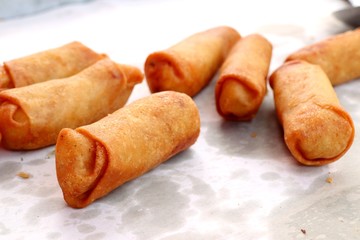 spring rolls at street food